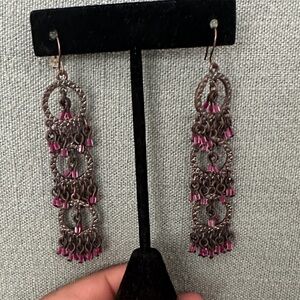 Elegant Pink Dangle Earrings